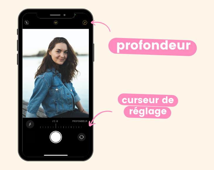 Como modificar a profundidade em um iPhone?